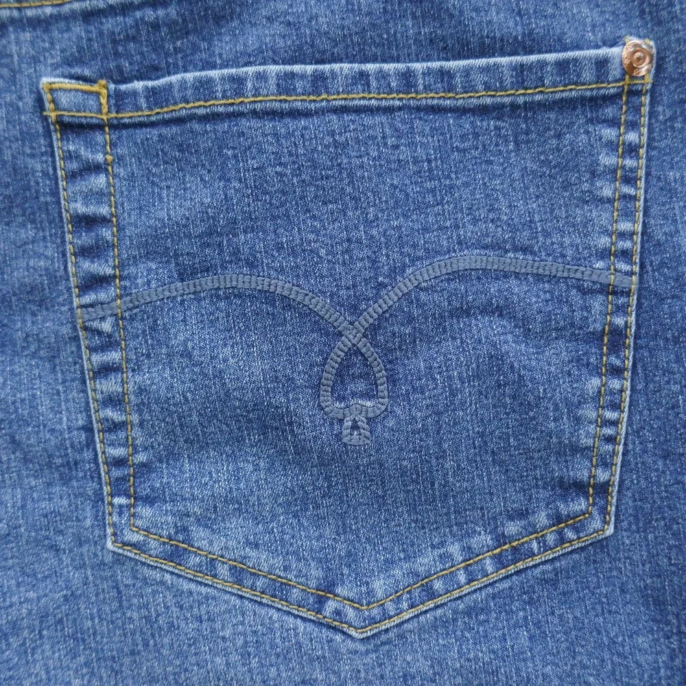 Jack of Spades Mens Medium Wash Straight Leg Stretch Jeans Blue 42x30